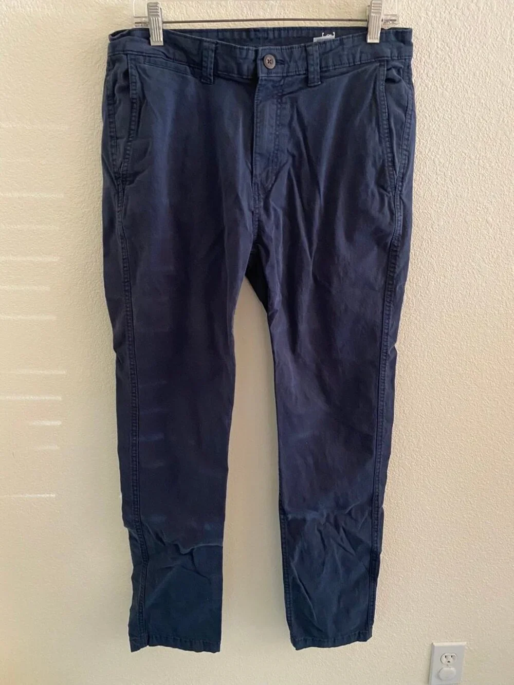 George Men Slim Fit Chino Pants Navy Blue 32x32 Five Pocket Casual Trouser